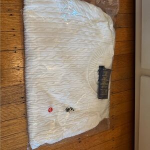 White Cable Knit Sweater